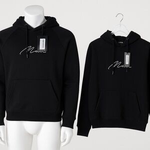 845 Black Hoodie with Signature Logo